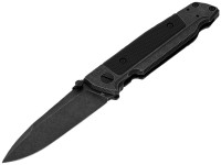 Walther Q5 Steel Frame Folder Knife Blackwash Plain