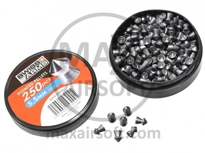 Swiss Arms Pointed .22 Cal 5.5mm Pellets 250pcs