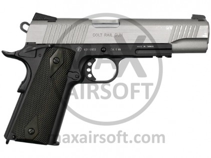 Pi&scaron;tolj CO2 GBB Colt 1911 Rail Gun Dual Tone Silver KWC/Cyb