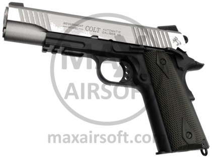 Pi&scaron;tolj CO2 GBB Colt 1911 Rail Gun Dual Tone Silver KWC/Cyb