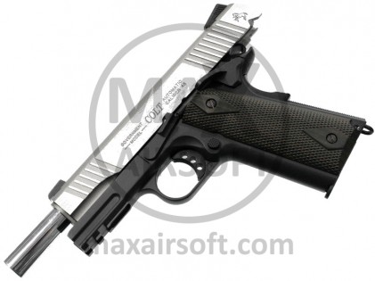 Pi&scaron;tolj CO2 GBB Colt 1911 Rail Gun Dual Tone Silver KWC/Cyb