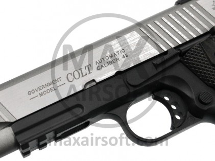 Pi&scaron;tolj CO2 GBB Colt 1911 Rail Gun Dual Tone Silver KWC/Cyb