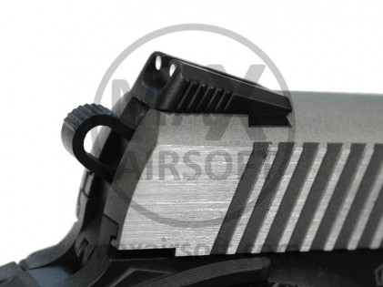 Pi&scaron;tolj CO2 GBB Colt 1911 Rail Gun Dual Tone Silver KWC/Cyb