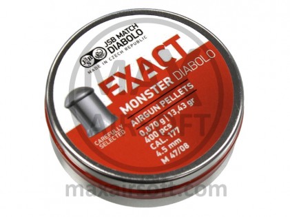 JSB Exact Monster .177 Cal 4.5mm Pellets 400pcs
